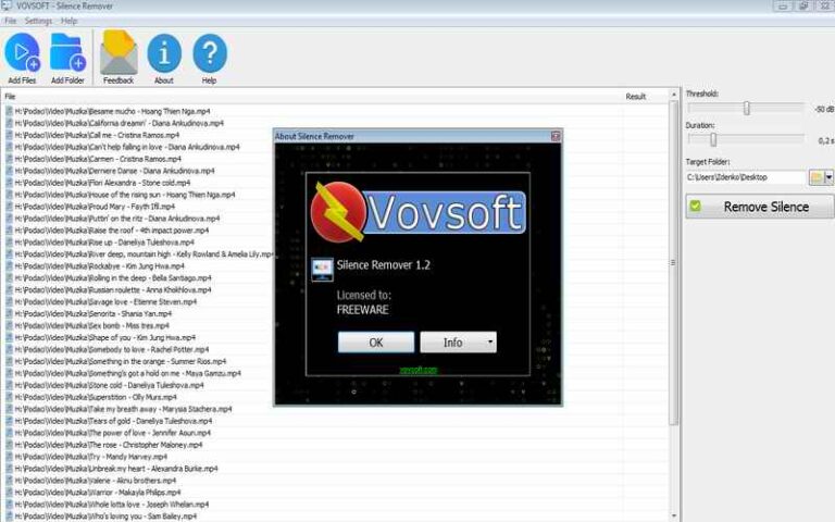 VOVSOFT SILENCE REMOVER