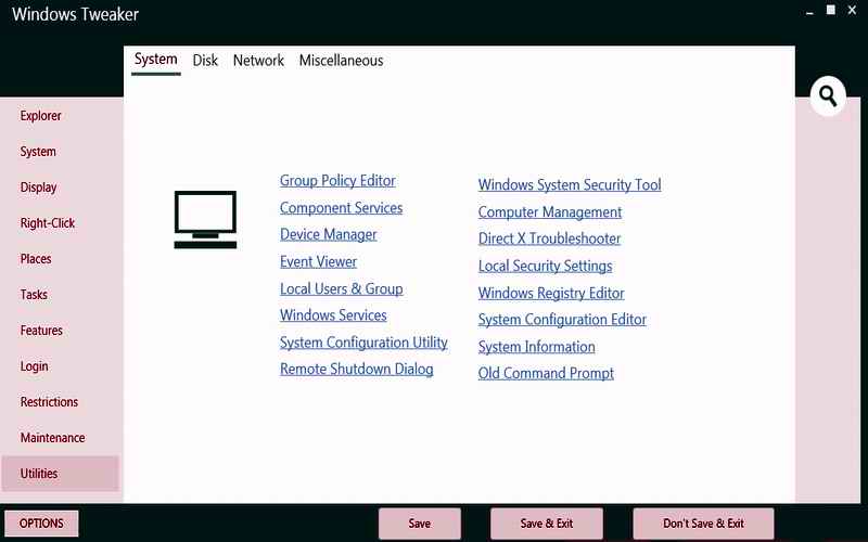 WINDOWS TWEAKER PORTABLE
