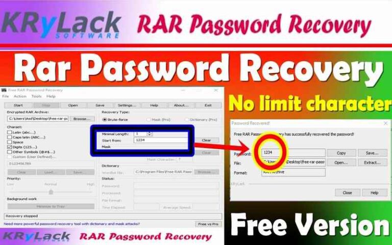 KRYLACK RAR PASWORD RECOVERY