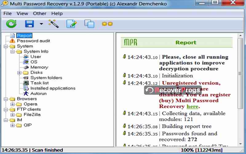 MULTI PASWORD RECOVERY